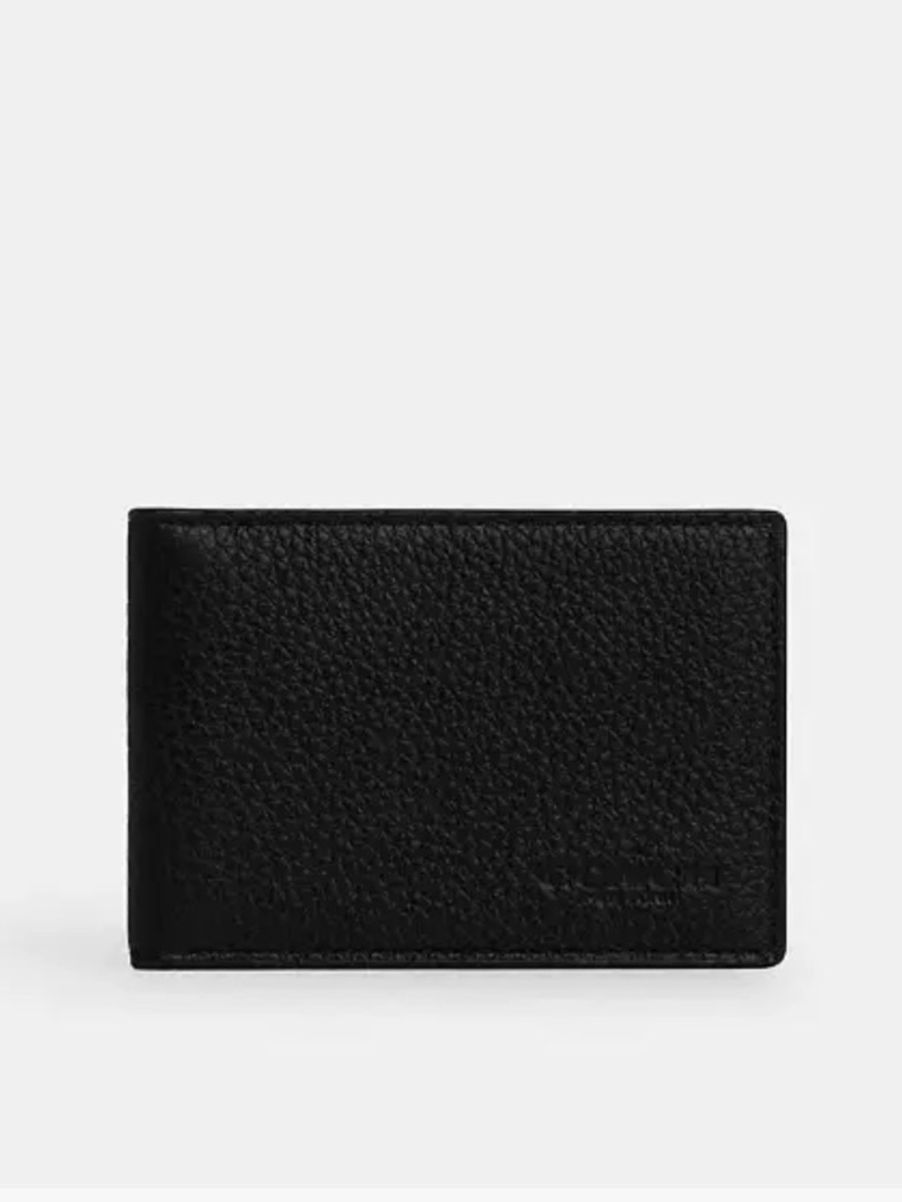 Coach Compact Billfold Wallet — Black